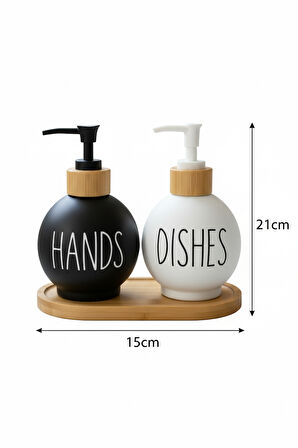 Kapris Dmr-8890 2Li Bambu Tabaklı Yuvarlak Cam Sabunluk