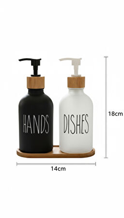 Kapris Dmr-8892 2Li Bambu Tabaklı Sıvı Cam Sabunluk