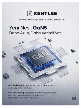 Samsung S22-S23-S24-S25-S26 Uyumlu 45W USB-C Şarj Seti Aleti Cihazı Adaptörü 5A Kablo 
