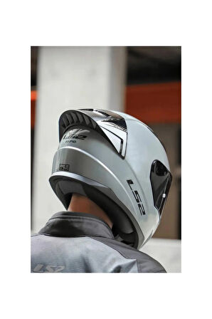 Rapid 2 Full Face Motosiklet Kaskı Siyah Vizör - Yarış Spoiler Nardo Gri
