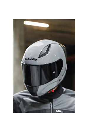 Rapid 2 Full Face Motosiklet Kaskı Siyah Vizör - Yarış Spoiler Nardo Gri