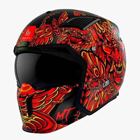 Mt Streetfighter Sv Hellish B5 Mat Çene Açılır Kask