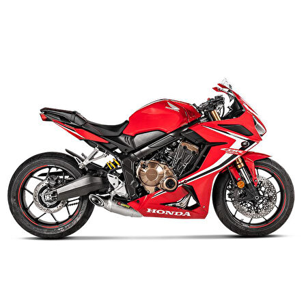 Akrapovic S-H6R11-AFT HONDA CB650F-CBR650F(14-18)-CB650R-CBR650R(19-23) RACING LINE (TITANIUM) Egzoz