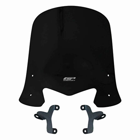 GP Kompozit Honda Dio 2021-2023 Uyumlu Kısa Ön Cam Siyah