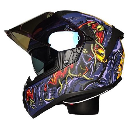 Mts Pro Helmets M-801 Snake Full Face Motosiklet Kaskı