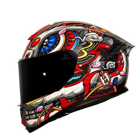 Sway 861 Carbon Desing Full Face Motosiklet Kaskı