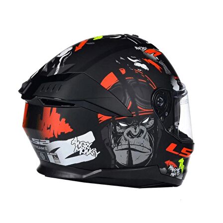 Ls2 Stream 2 Angry Monkey Full Face Motosiklet Kaskı