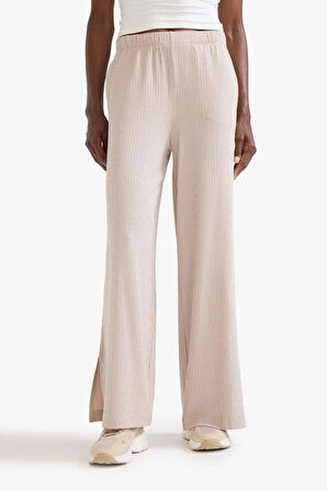 DeFactoFit Wide Leg Cepli Geniş Paça Yırtmaçlı Uzun İnce Sporcu Pantolon E2538AX25SMGR435