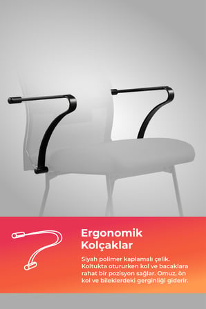 ErgoLife Sit Air 24/7 B2-281K - Fileli, Siyah, Toplantı, Ofis, Bilgisayar Sandalyesi - 696.61.1.6A5