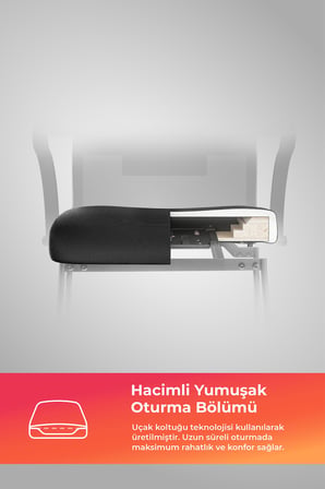 ErgoLife Sit Air 24/7 B2-281K - Fileli, Siyah, Toplantı, Ofis, Bilgisayar Sandalyesi - 696.61.1.6A5