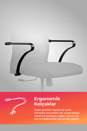 Ergolife Sit Air-180 Ofis Koltuğu | Yükseklik Ayarlı, Fileli, Boyun Destekli, Bilgisayar Sandalyesi - 696.61.51.222
