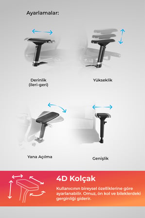 ErgoLife Sit Air 24/7 B2-281K - Yükseklik Ayarlı, Başlıklı, Fileli, Krom, Toplantı, Ofis, Bilgisayar Sandalyesi - 696.61.1.682