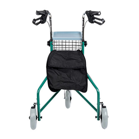 Comfort Plus Rolatör Yürüteç | 3 Tekerlekli, Katlanabilir, Hafif Alüminyum Şase DY049143