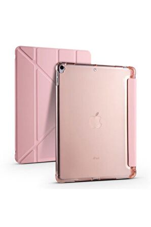 Ipad Uyumlu 10.2 Inc 9. Nesil Kılıf Kalemlikli Premium Standlı Katlanabilir Kılıf