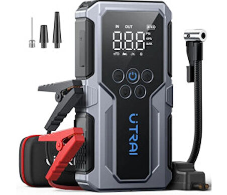 UTRAI Jstar JS9 15000mAh 4000A 4 in 1 Jump Starter + Lastik Şişirme Pompalı Taşınabilir Akü Takviye Kiti (JS-9)