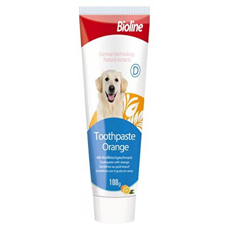 Bioline Portakal Aromalı Köpek Diş Macunu 100 Gr