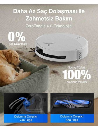Ecovacs Deebot T90 Omni Robot Süpürge ve Paspas, 30.000PA Güçlü Emiş, Zerotangle 4.0​