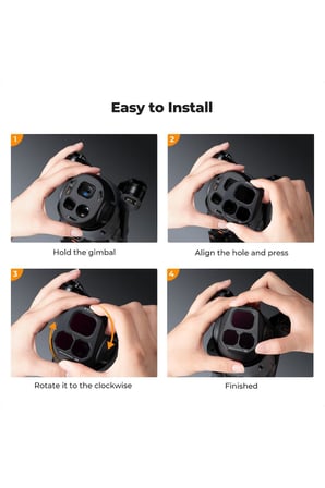 K&F Concept DJI Mavic 4 PRO uyumlu 4 lü ND Filtre Seti -ND8+ND16+ND32+ND64
