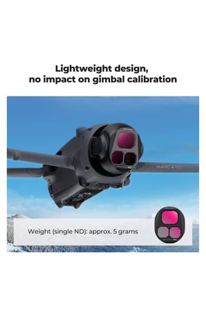 K&F Concept DJI Mavic 4 PRO uyumlu 4 lü ND Filtre Seti -ND8+ND16+ND32+ND64