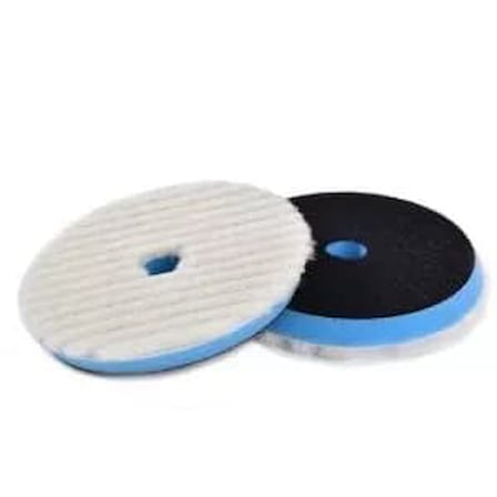 Shine Mate Knitted Wool Pad Mavi Taban Agresif Yün Pasta Keçesi 125/140mm