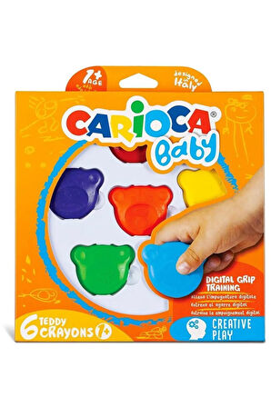 Teddy 6'lı Crayons Mum Boya - Süper Yıkanabilir Ve Toksit Madde Içermez