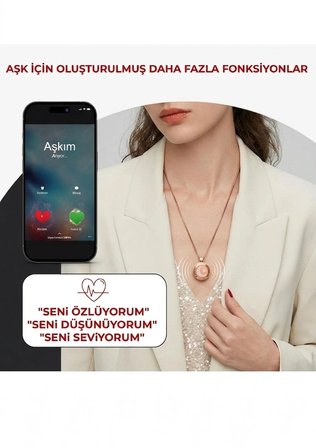 Mesafe Kolyesi- Totwoo Akıllı Dokunmatik Sevgililer Kolyesi – Ay ve Güneş
