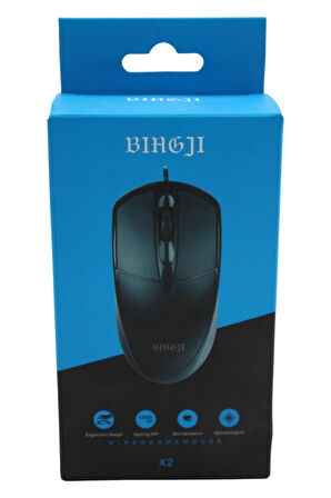 Bingji X2 Kablolu Mouse Siyah