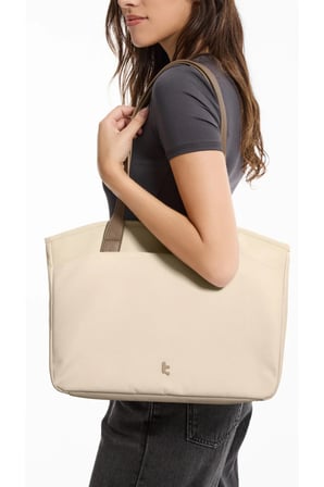 Versatile T23 16 Inç Bej Tote Bag Laptop Notebook Omuz Çantası - T23M1K1