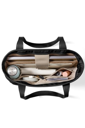 Versatile T23 14 Inç/10L Siyah Tote Bag Laptop Notebook Omuz Çantası - T23S1D1
