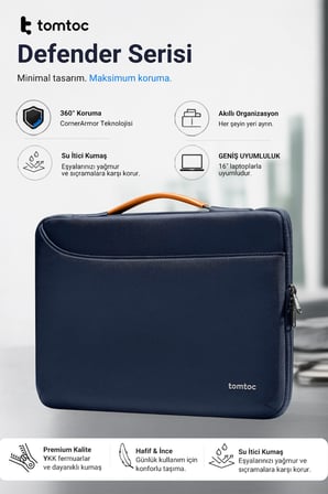 Defender A14 16 Inç Mavi Macbook Pro Çantası - A14F3B2