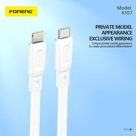 Foneng X107 PD 27W 27CM Type-c TO Type-C Şarj Ve Data Kablosu 