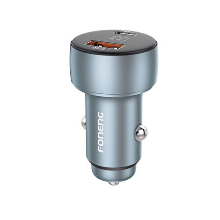Foneng C18 48W 1xusb 1xtype-C Girişli Dijital Göstergeli Araç Içi Çakmaklık Şarj Aleti