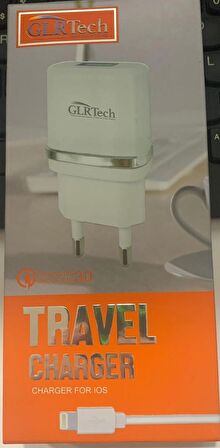 Glr Tech Lightning Hızlı Şarj Aleti Beyaz