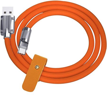 Type C 120w Watt 6 A Süper Hızlı Şarj Data Kablosu 1 Metre Type-C