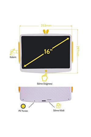 Xiaomi Wicue 16" Little Chick Renkli LCD Dijital Tablet