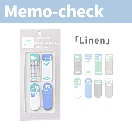 Yeşil Temalı Note-check Yapışkan Not Seti (GGK-ZX004)