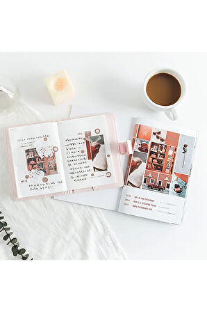 Vintage Temalı 20 Sayfa Sticker Defteri • Scrapbooking • Bullet Journal (GGK-DT101)