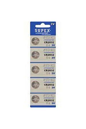 Supex Cr2032 3V Lityum 5Li Blister Pil