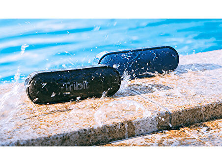 TRIBIT XSound Go 2x8W 24 Saat Oynatma Süresi IPX7 Su Geçirmez Taşınabilir TWS Bluetooth Hoparlör Siyah