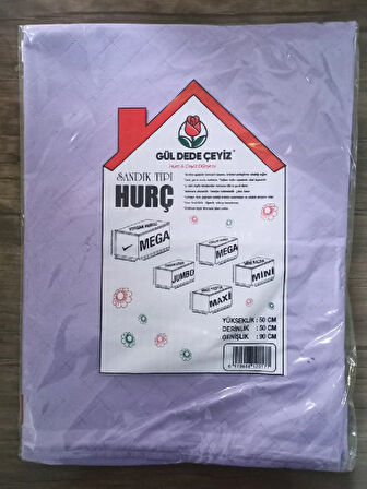 Yorgan Hurcu Sandık Tipi 90x50x50cm  Mor Renk
