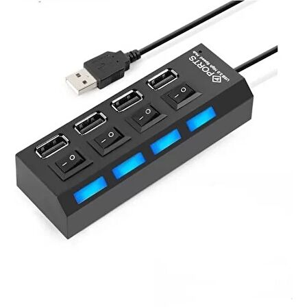 4 Port Anahtarlı Usb 2.0 Usb Hub Ahb-01