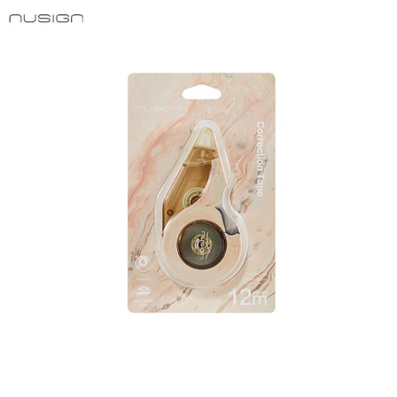 NUSIGN ENS157C Düzeltme Bandı 5 mm x 12 m Ergonomik Tasarım Pembe