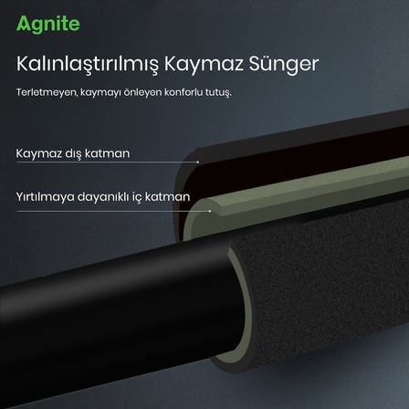 Agnite Gelişmiş Kapı Barfiksi 70-110 cm, Gri