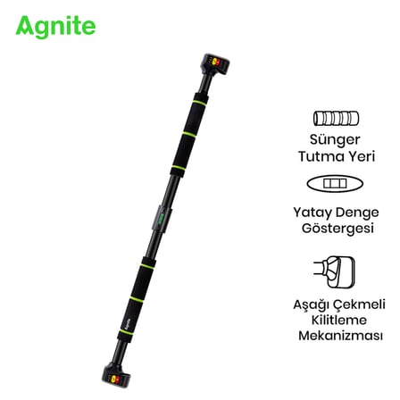 Agnite Gelişmiş Kapı Barfiksi 90-140 cm, Yeşil