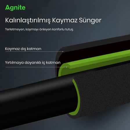 Agnite Gelişmiş Kapı Barfiksi 90-140 cm, Yeşil