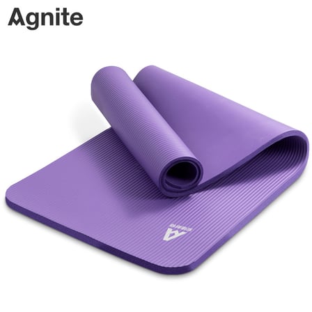 AGNITE NBR Yoga Matı 183 x 61 cm 8 mm Kalınlık Mor