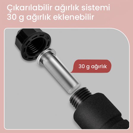 Ağırlıklı Çelik Atlama İpi Profesyonel Fitness Siyah