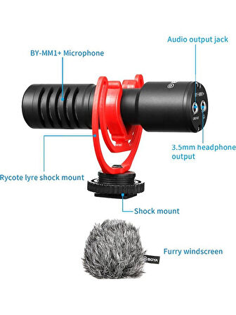 Boya By-Mm1+ Condenser Shotgun Mikrofon OUTLET