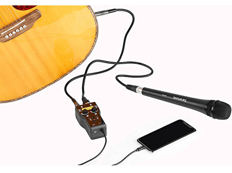 SARAMONIC SmartRig+ Di Preamp Mikrofonlu Ses ve Gitar Adaptörü