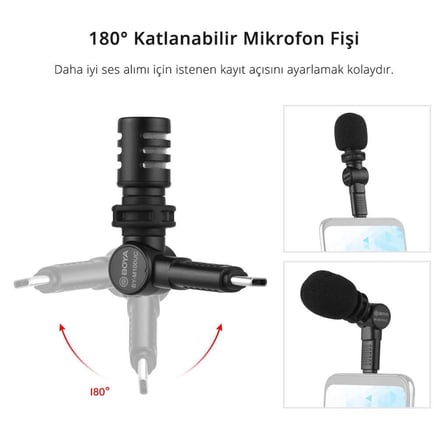 Boya BY-M100UC Kompakt Type-c Telefon Mikrofonu